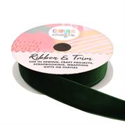 Velvet Ribbon 16mm x 2m, Emerald Green